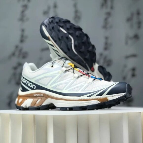 Salomon White and Navy Athletic Shoes - Picture 6 of 6